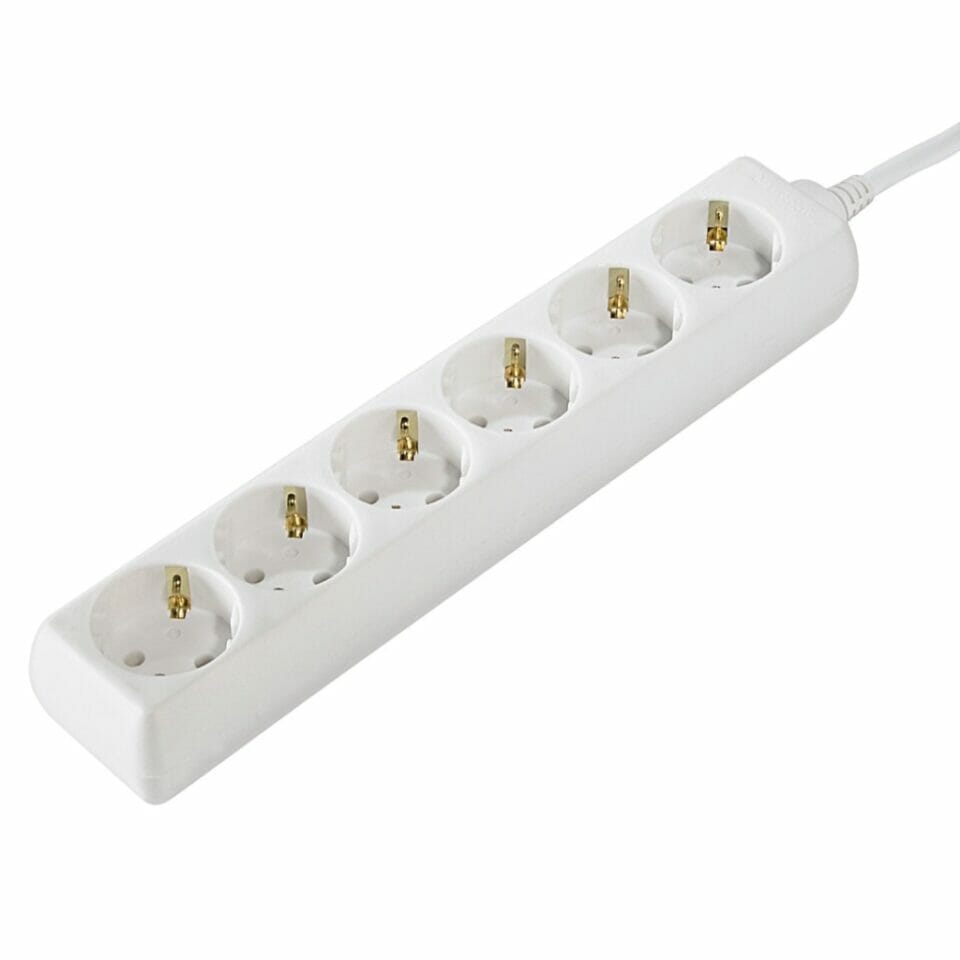 Hama Distribution Panel 6 Sockets Child-proof 1.4 M White