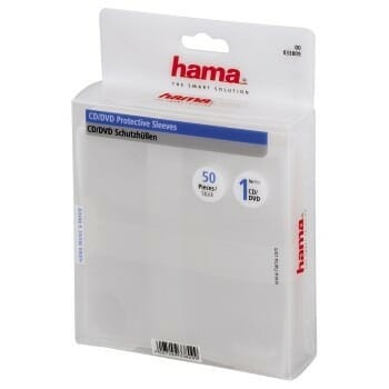 Hama CD/DVD Hoesjes 50 Pak Transparant