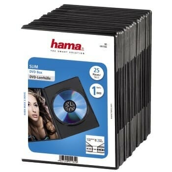 Hama DVD Slim Box Zwart 25Pak