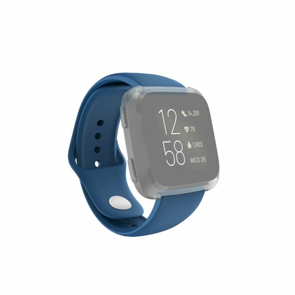 Hama Polsband Voor Fitbit Versa 2/Versa (Lite) Vervangende Sil. Polsband Blauw