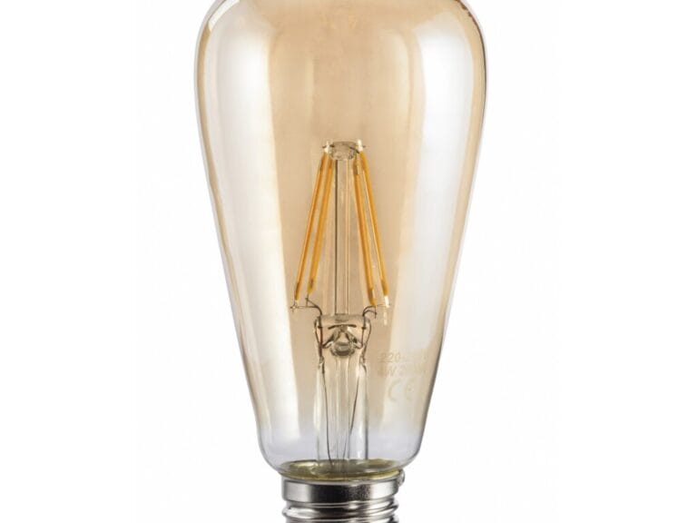 Xavax Led-gloeidraad E27 410lm Vervangt 35W Vintagelamp Amber Warm Wit