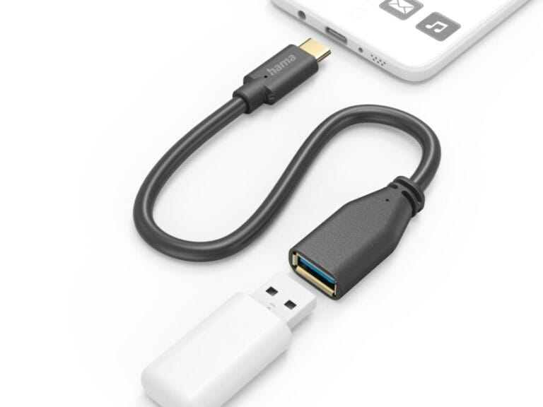Hama USB-adapterkabel OTG USB-C-stekker - USB-A-aansluiting 15 Cm Zwart