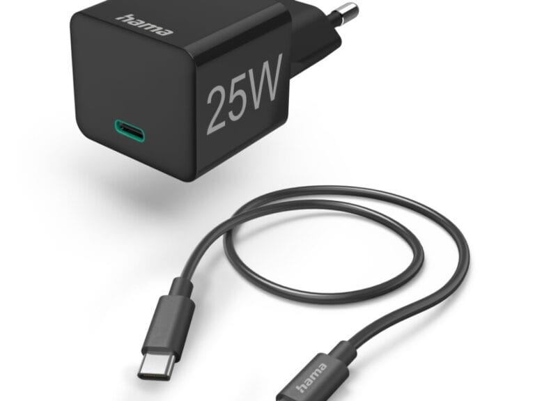 Hama Snellader Met Oplaadkabel USB-C Mini-oplader PD 25W 1 M Zwart