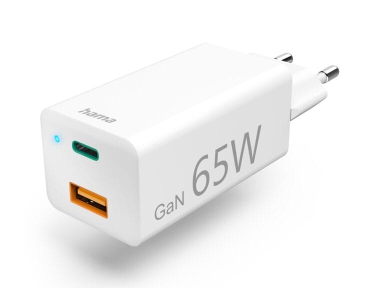 Hama Snellader GaN 1x USB-C PD 1x USB-A QC Mini-oplader 65 W Wit