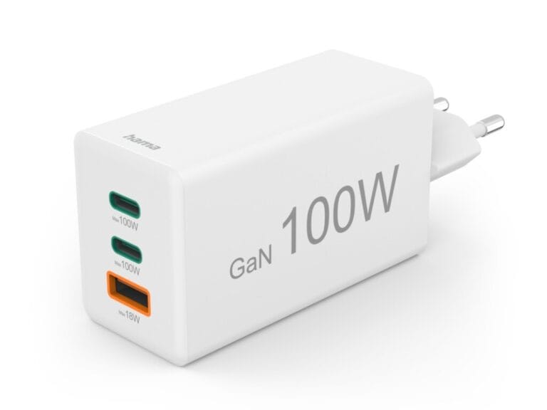 Hama Snellader 100W GaN 2x USB-C PD 1x USB-A QC Wit