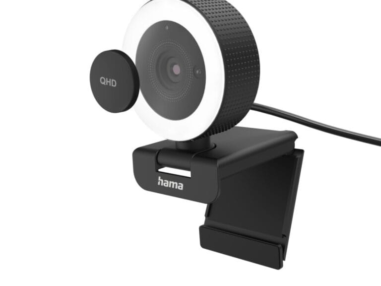 Hama C-850 Pro QHD Webcam + Ringlamp + Afstandsbediening Zwart