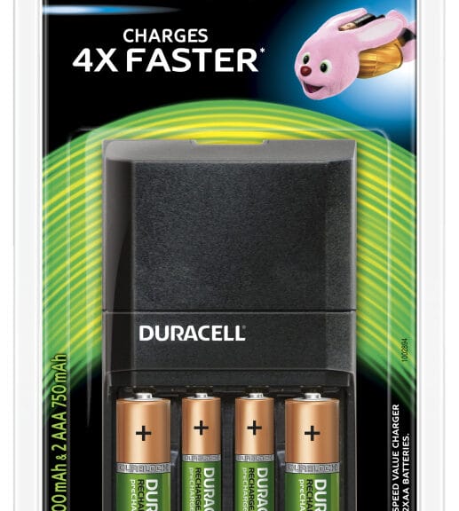 Duracell CEF27 Batterijlader + 2XAA & + 2XAAA