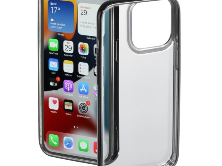 Hama Cover Clear&Chrome Voor Apple IPhone 13 Pro Zwart