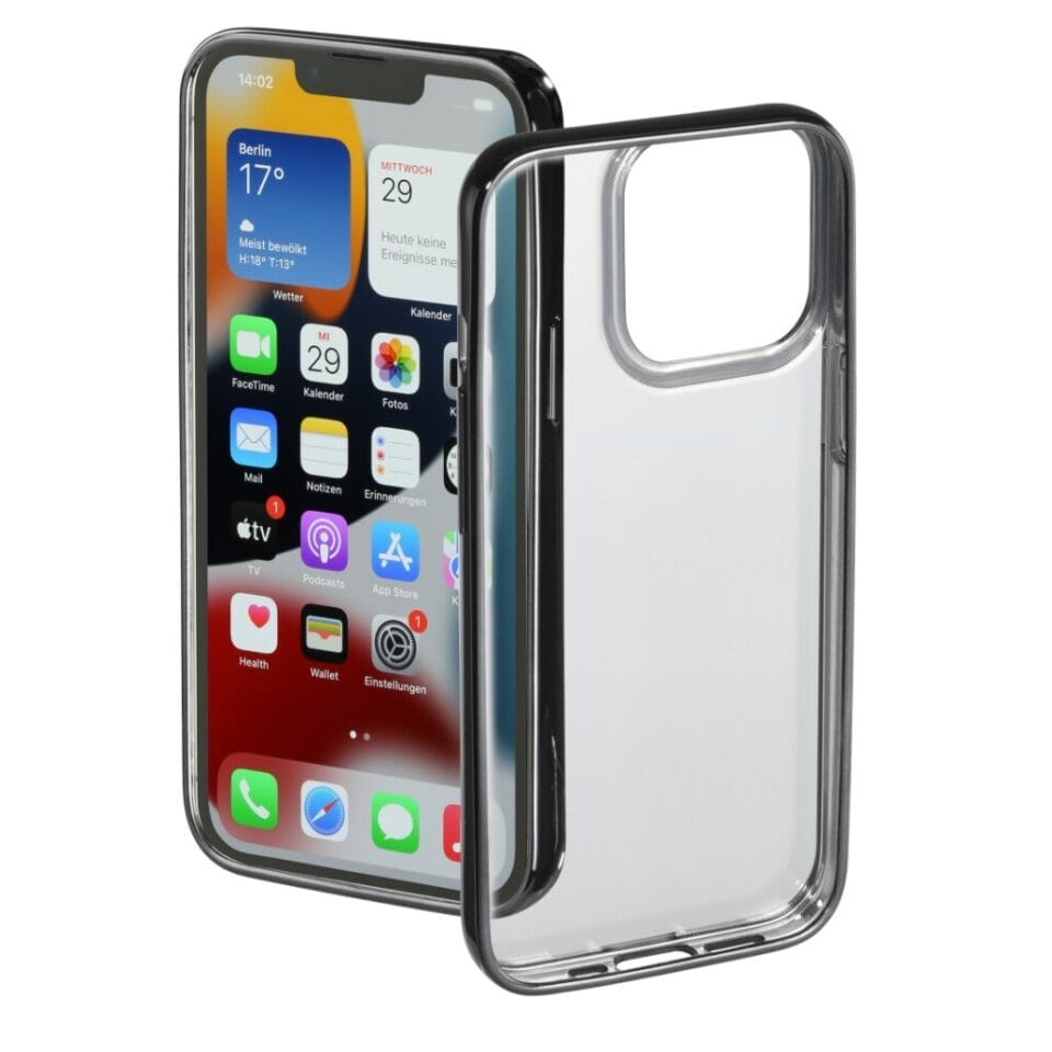 Hama Cover Clear&Chrome Voor Apple IPhone 13 Pro Zwart