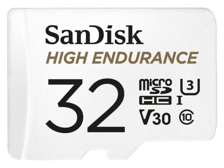 Sandisk MicroSDHC High Endurance 32GB Incl SD Adapter