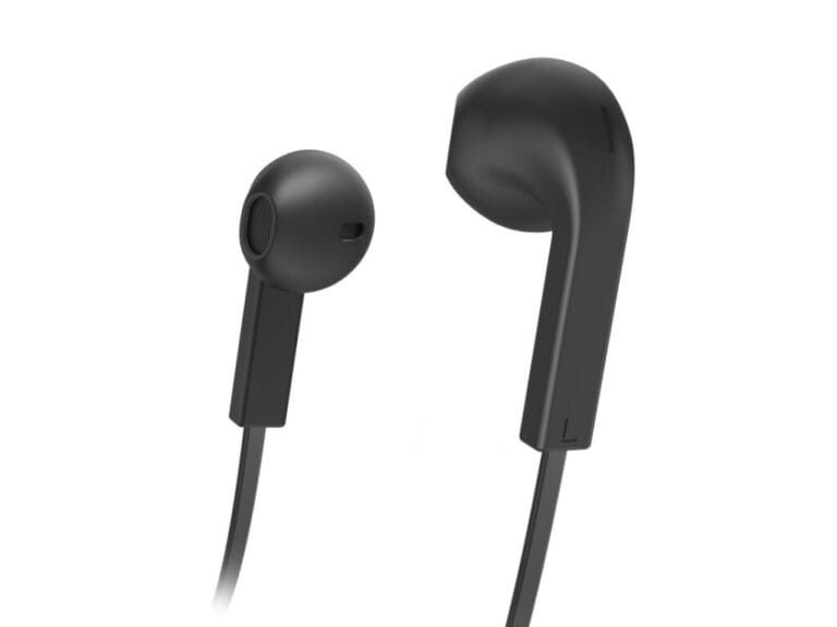 Hama Oordopjes Advance Earbuds Microfoon Platte Kabel Zwart