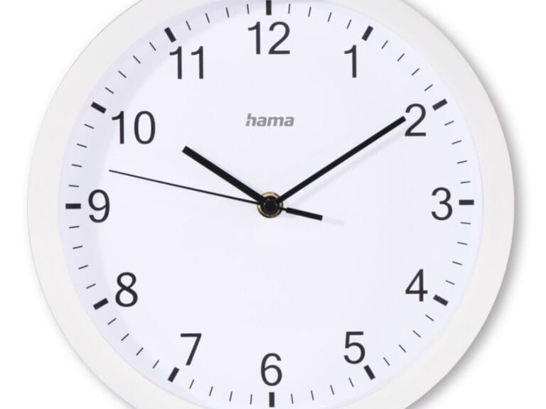 Hama Wandklok Elba Tikt Niet 25 cm Wit