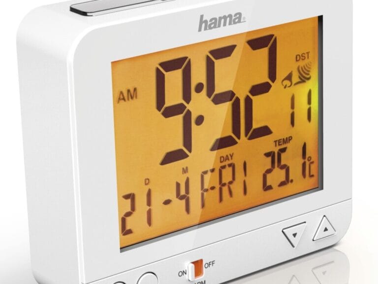 Hama Radiogestuurde Wekker RC 550 Met Nachtlicht-functie Wit