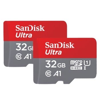 Sandisk MicroSDHC Ultra Android 32GB 120MB/s Class 10 A1 - 2pak
