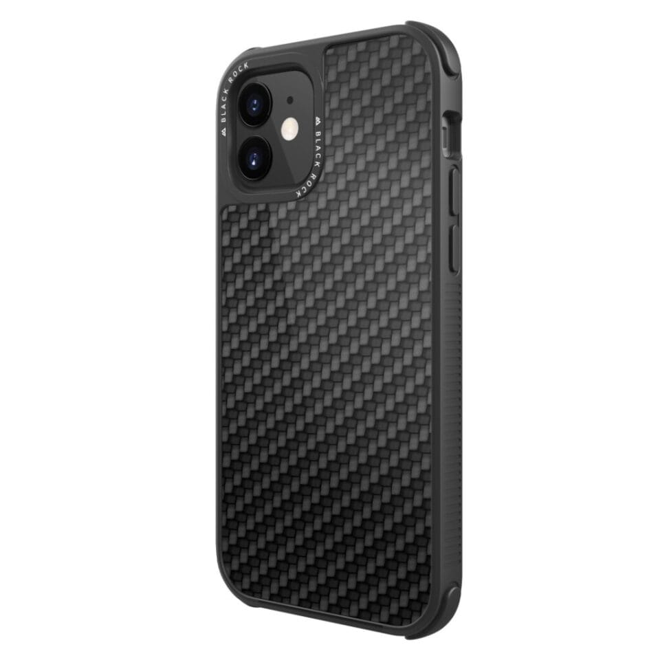 Black Rock Robust Real Carbon Cover for Apple iPhone 12 Mini Black