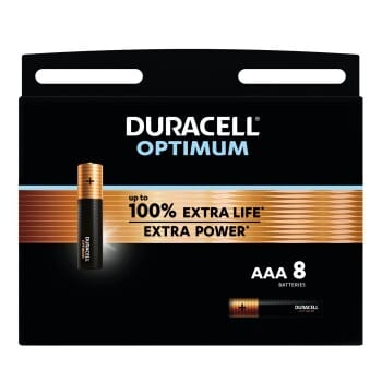 Duracell Alkaline Optimum Batterij AAA 8 Pack