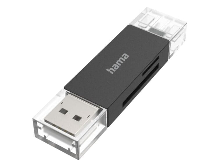Hama USB-kaartlezer OTG USB-A + USB-C USB 3.2 SD/microSD