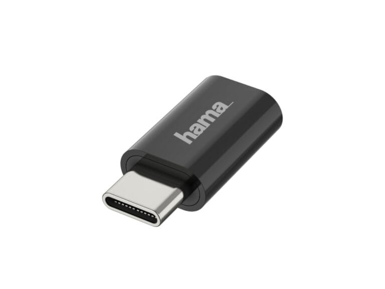 Hama USB OTG Adapter USB C Stekker - Micro USB Aansluiting USB 2.0 480 Mbit/s Zwart