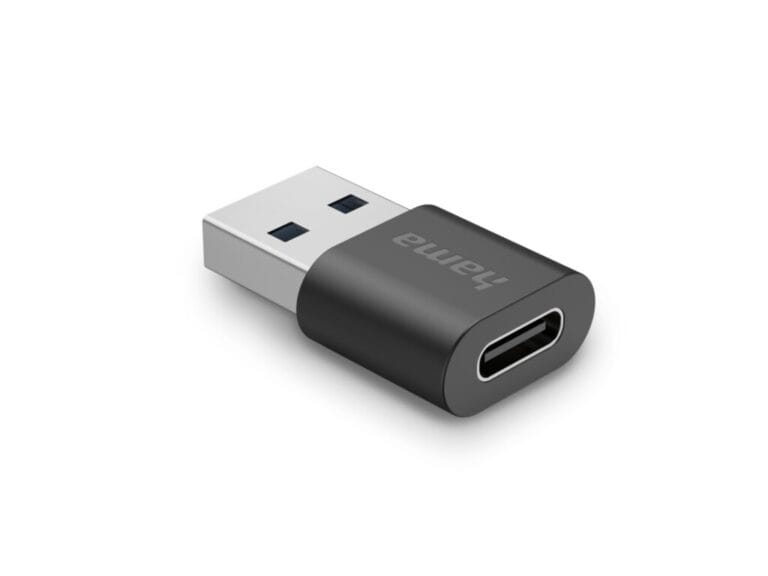 Hama USB-Adapter USB A Stekker - USB C Aansluiting USB 3.2 GEN2 10 Gbit/s Zwart