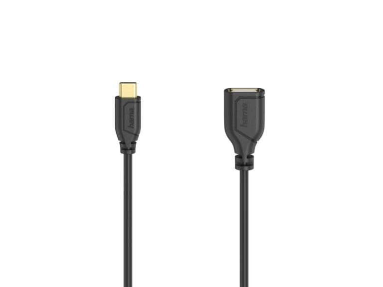 Hama USB-C-OTG-kabel Flexi-Slim USB 2.0 480 Mbit/s Zwart 0