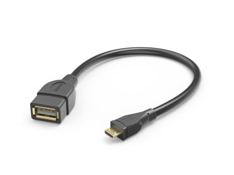 Hama USB-adapterkabel OTG Micro-USB-stekker - USB-A-aansluiting 15 Cm Zwart