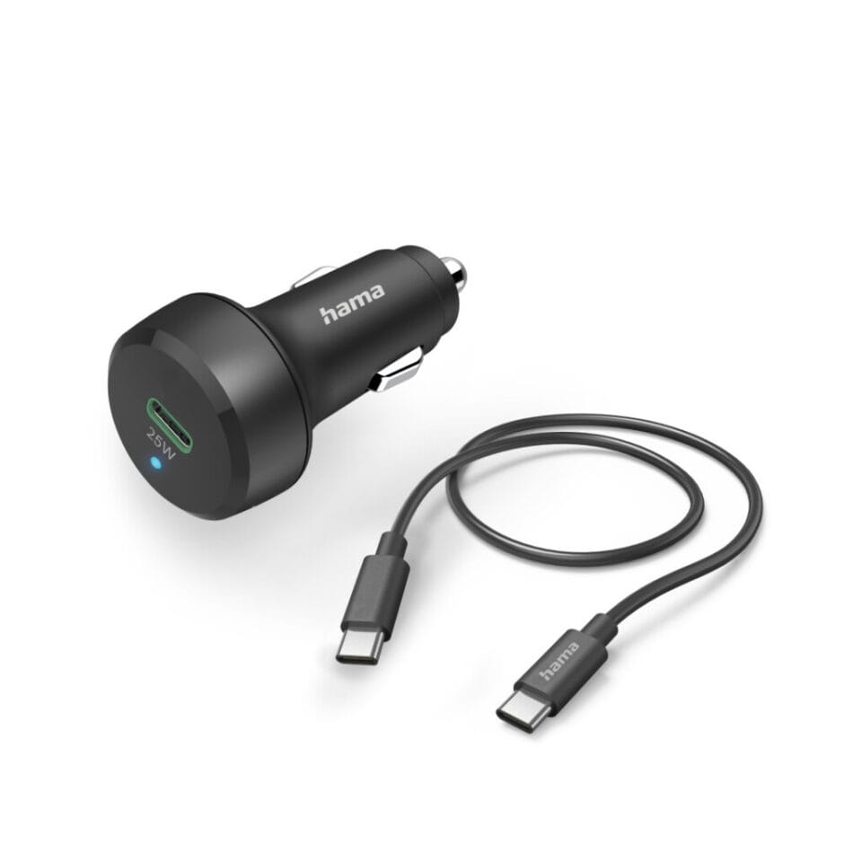 Hama Auto-snellader Met Oplaadkabel USB-C PD/QC 25W 1 M Zwart