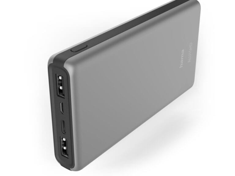 Hama Power Pack ALU15HD 15000mAh 3 Uitgangen: 1x USB-C 2x USB-A Zilver