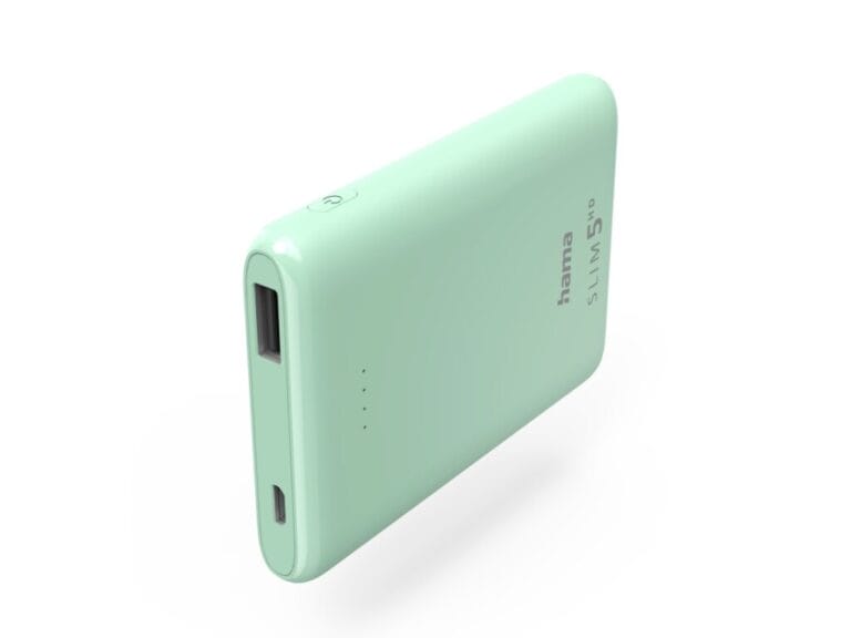 Hama Power Pack SLIM 5HD 5000mAh Uitgang: USB-A Mintgroen