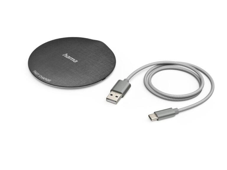 Hama Wireless Charger QI-FC10 Metal 10 W Draadl. Smartphone-oplaadpad Z/w