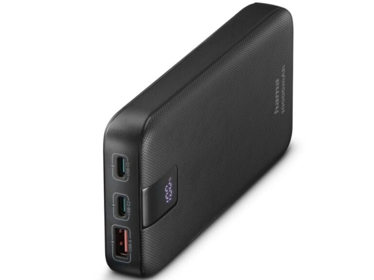 Hama Power Pack PD 10 10000mAh 3 Uitgangen: 2x USB-C 1x USB-A Antraciet