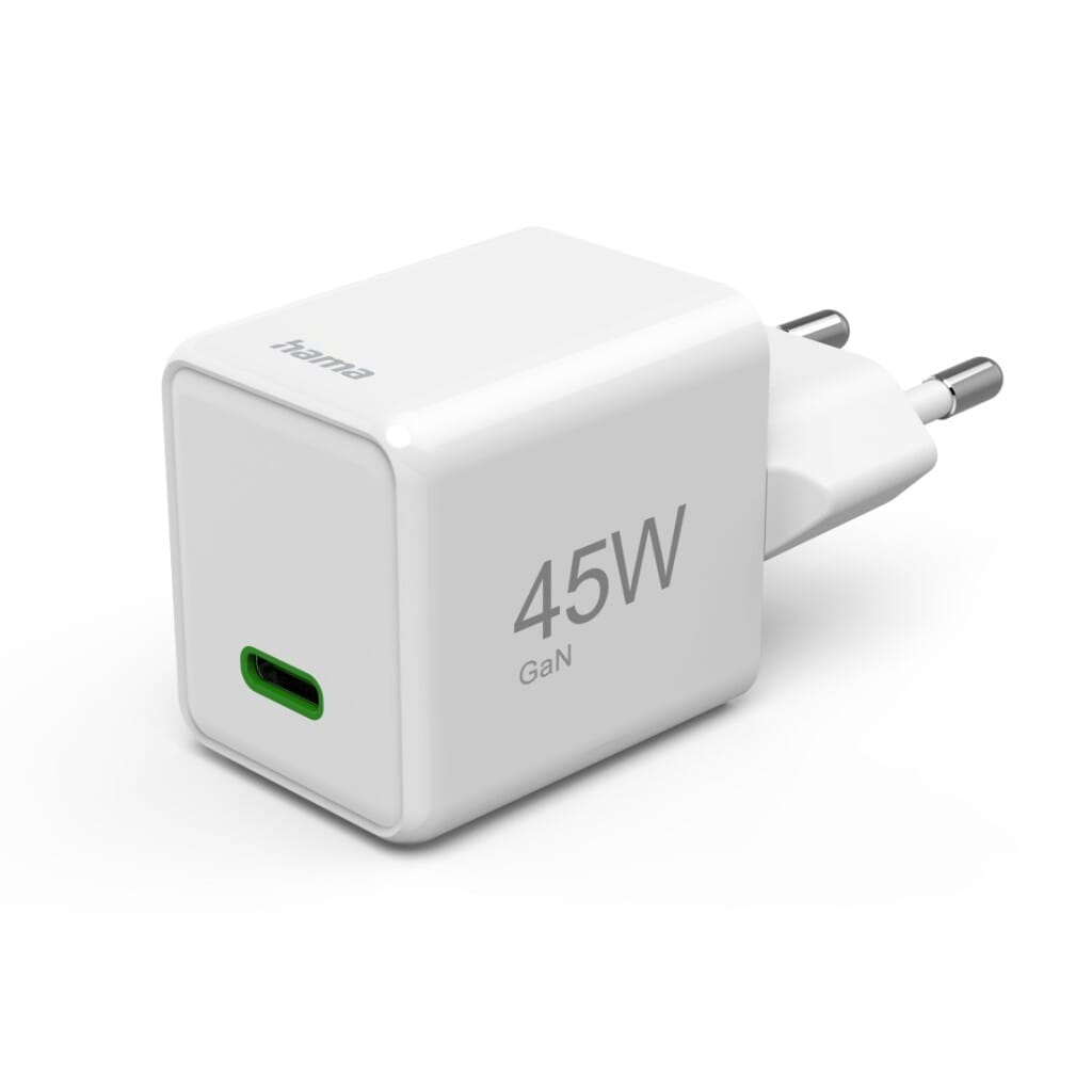 Купите супермини-зарядное устройство Hama Fast Charger USB-C PD/QC/GaN 45  Вт, белое на Vilior.com! Вени, Види, Вилиор