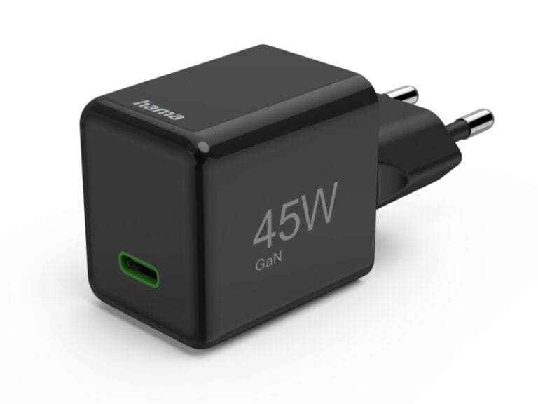 Hama Snellader USB-C PD/QC/GaN Super-Mini-Charger 45 W Zwart