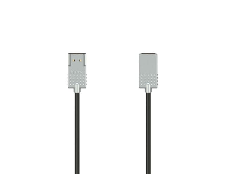 Hama High-Speed HDMI Kabel Ultra-Slim 4K + Ethernet 200 cm Zilver/Zwart