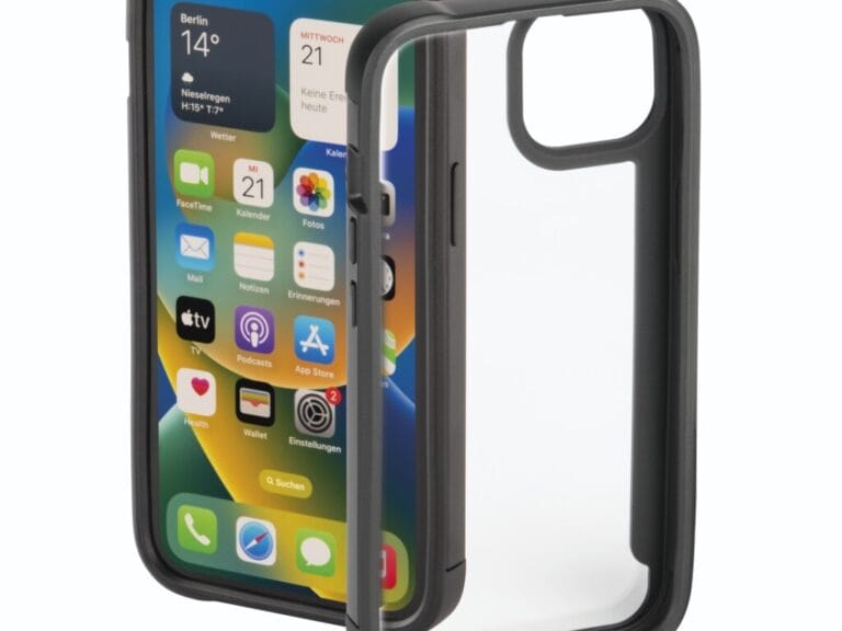 Hama Cover Metallic Frame Voor Apple IPhone 14 Plus Transparant/zwart