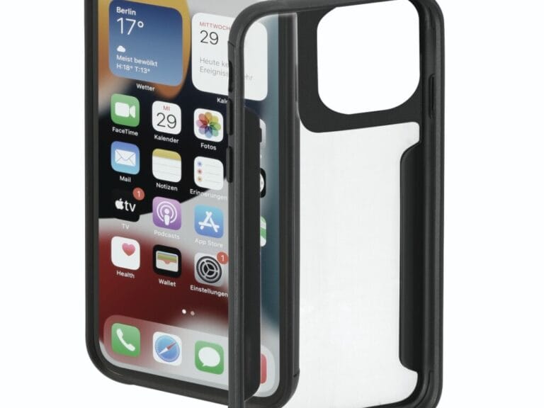 Hama Metallic Frame Cover Voor Apple IPhone 14 Pro Max Transparant/zwart