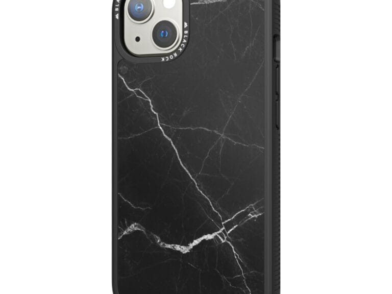 Black Rock Robust Marble Cover Voor Apple IPhone 13 Zwart