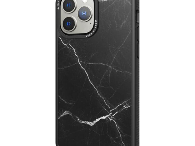 Black Rock Robust Marble Cover Voor Apple IPhone 13 Pro Zwart