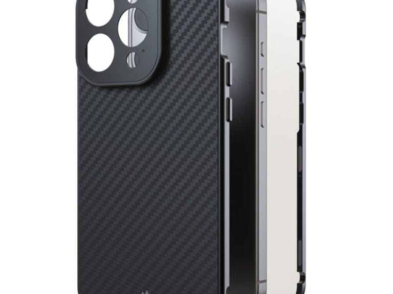 Black Rock 360 Glas Cover Voor Apple IPhone 15 Pro Real Carbon