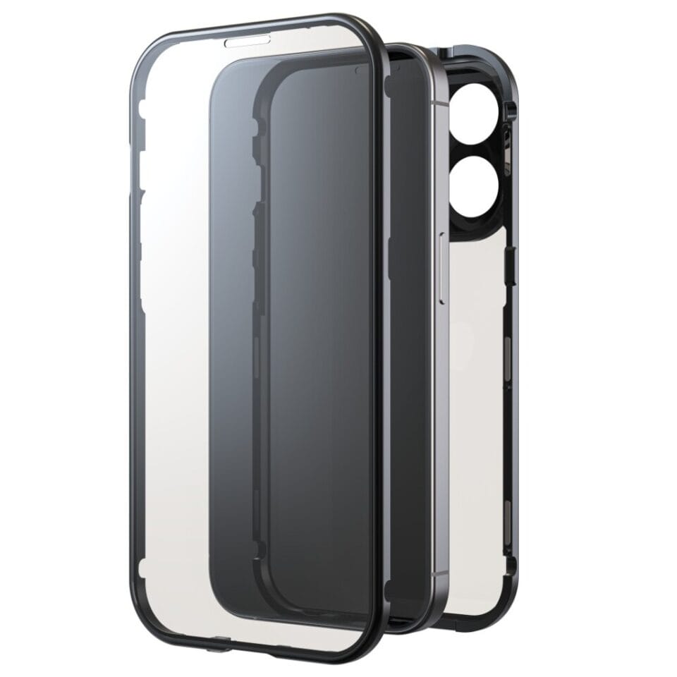 Black Rock 360 Glas Cover Voor Apple IPhone 15 Pro Zwart