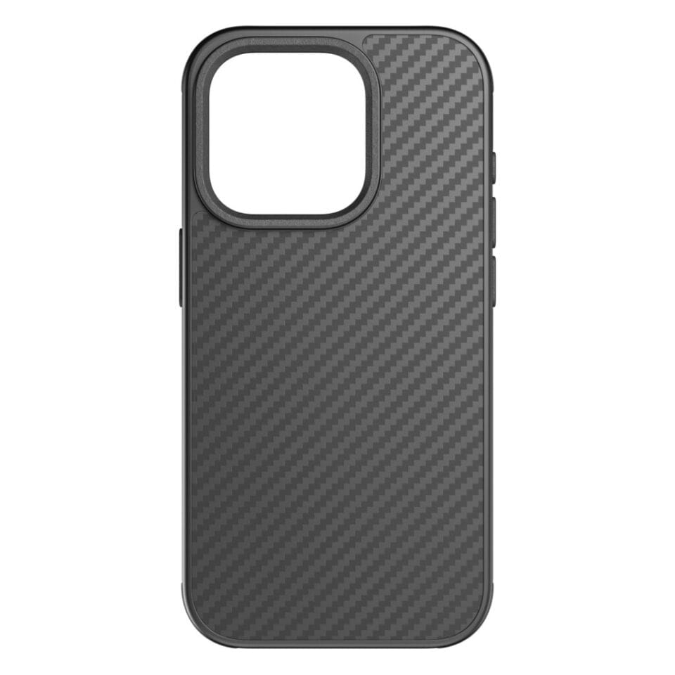 Black Rock Robust Carbon Cover Voor Apple IPhone 15 Pro Zwart