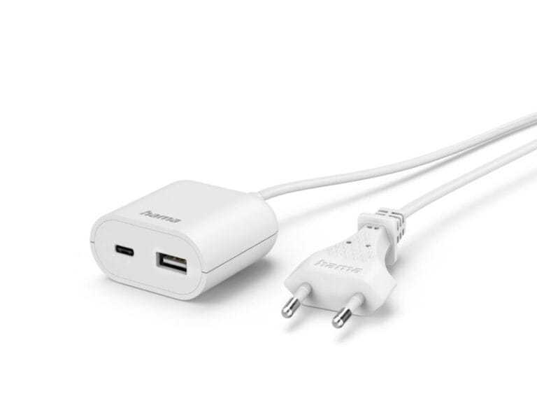 Hama USB Netadapter met 190 cm Lange Kabel 3.5A 1x USB A 1x USB C Wit