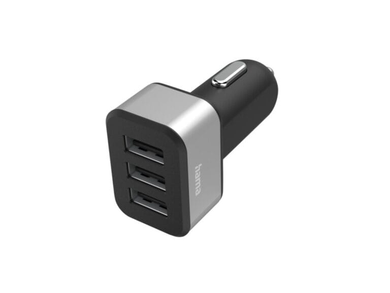 Hama 3-voudige USB-oplader Sigarettenaanst. Oplaadadapter Voor Auto 12V / 24V