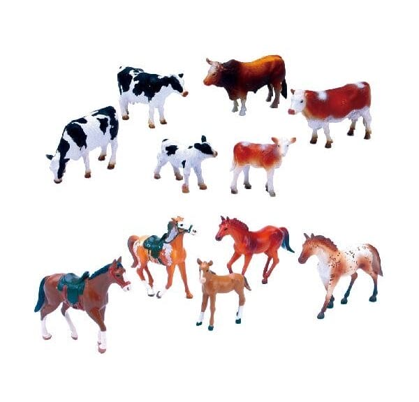 Newray Set Paarden of Koeien 6 stuks Assorti
