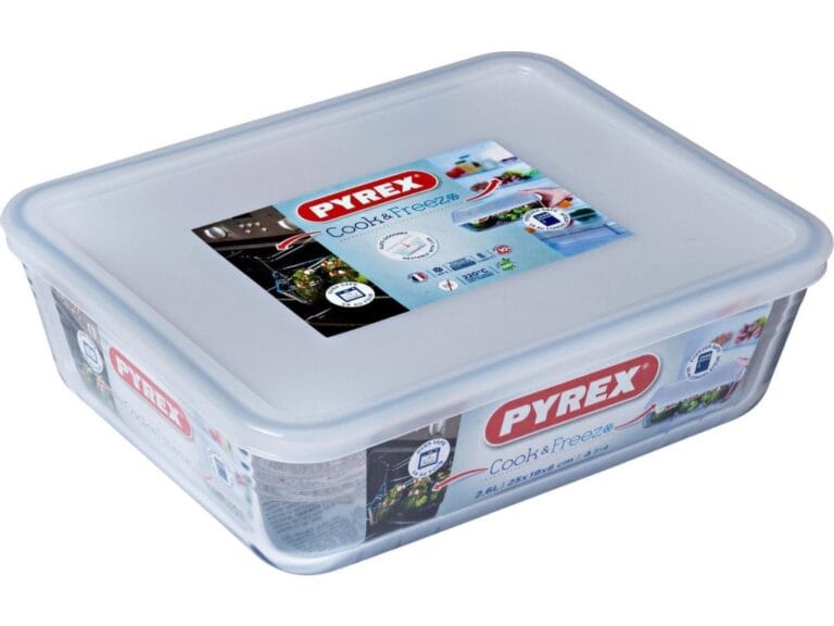 Pyrex Cook & Freeze Glazen Ovenschaal + Deksel 2.6L Transparant