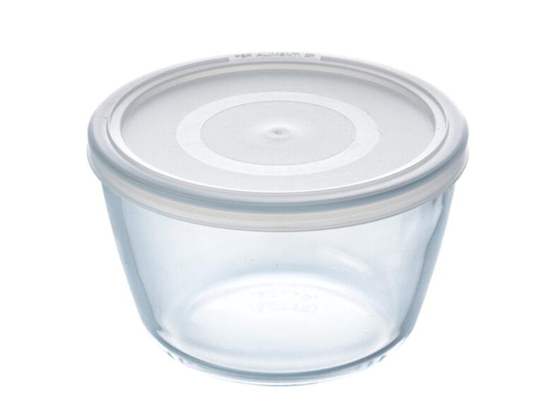 Pyrex Cook and Freeze Ronde Glazen Vershoudschaal met Deksel 1.1L