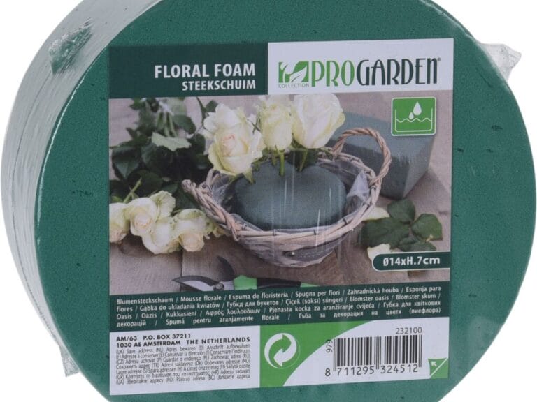 Pro Garden Steekschuim Rond 14x7 cm Groen