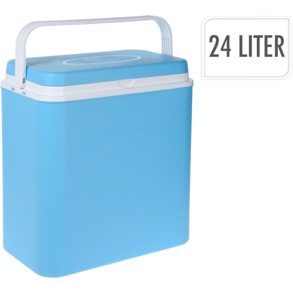 Koelbox 24L Blauw/Wit