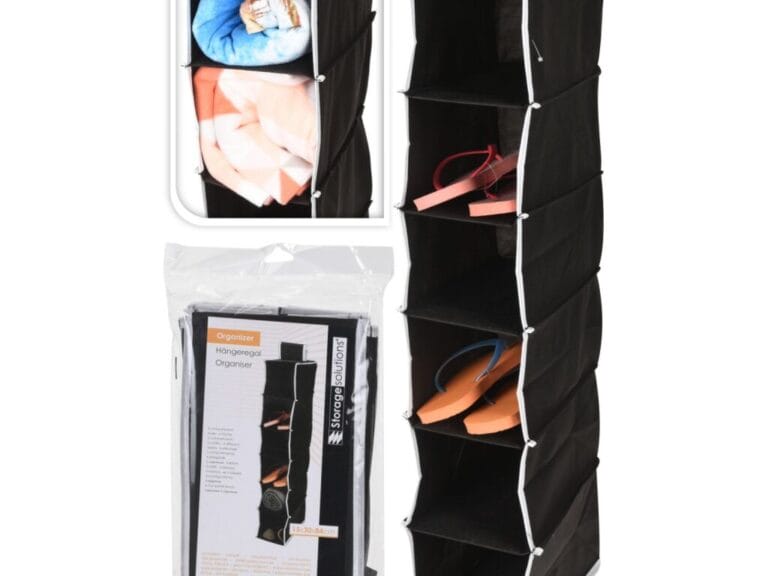 Kast Organizer 15x30x84 cm Zwart