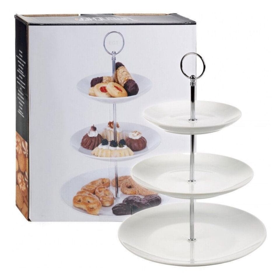 Exccellent Houseware Etagere Porselein 3laags 36cm Hoog