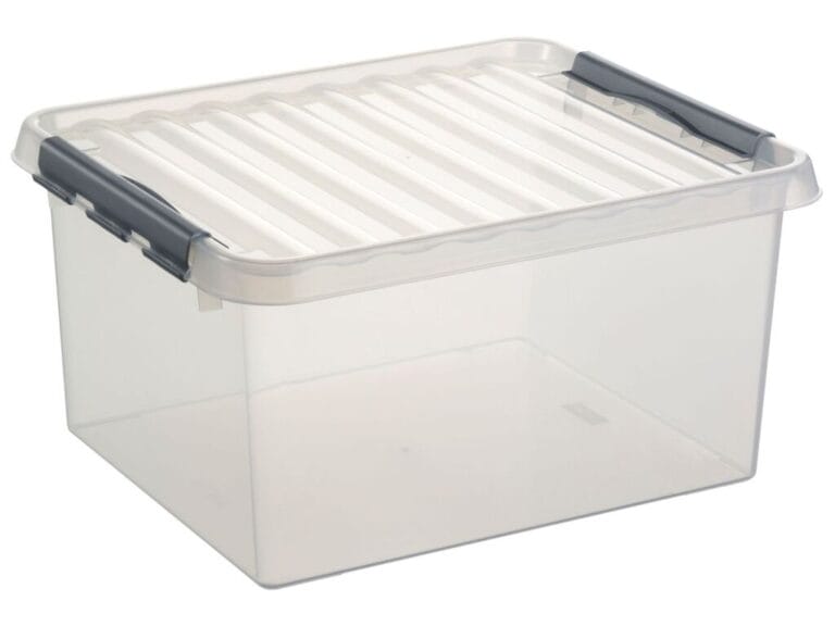 Sunware Q-Line Opbergbox 36L Transparant/Grijs